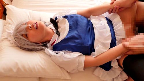 【おすすめ】東方の咲夜コスのパイパン美少女がホテルで大量中出し